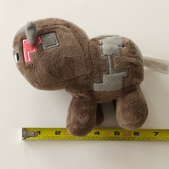 Authentic Jinx Minecraft 6” Baby Cow Plush Mojang Stuffed Animal Figure Clean! - Picture 8 of 9
